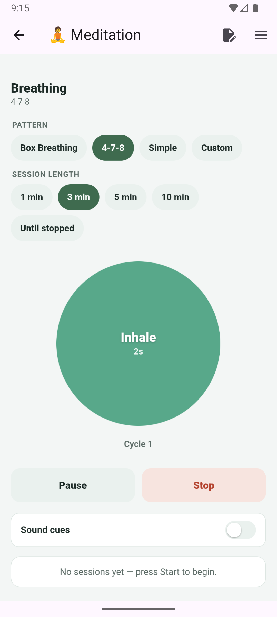 Daily Yoga app screen